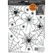 Modern Halloween Haunted Carnival Party Spider Web Vinyl Window Decorations