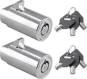 2 Set Vending Machine Lock and Key (Keyed Alike), High Security Tubular Keyway Soda Machine Locks