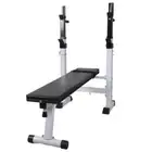 Straight Weight Bench Adjustable Fitness Body Workout Heavy Duty Steel Equipment