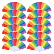 10 Pack Folding Fans , Hand Held Pride Fan Gay Pride LGBT Fans for Parties3236