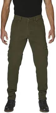 Rokker Cargo Slim Motorcycle Textile Pants, green, Size 27 for Men