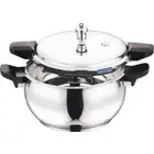 Vinod Stainless Steel Outer Lid Pressure Cooker 5.5L With Straining & Glass Lid
