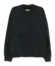 ripped sweatshirt M Black