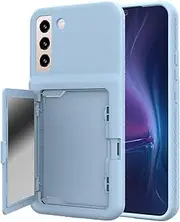 Back Case Cover Case Compatible with Samsung Galaxy S22 Plus Case Wallet Credit Card Holder ID Slot Sliding Door Hidden Pocket Anti-Scratch Dual Layer Hybrid Bumper Armor Protective Hard Shell Back Co