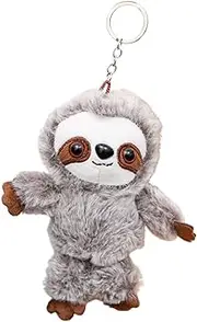 Plush Sloth Key Ring | Sloth Doll Charm Stuffed Animals Bag Charm |Backpack Accessory Soft and Comfortable Key Pendant for Family Friends Children Birthday New Year