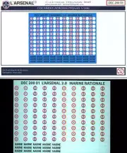 L'Arsenal Models 1/200 FRENCH ROUNDELS & MARINE MARKINGS DECAL SET