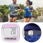 LCD Pedometer Step Jogging Walking Calorie Counter Fitness+ Belt Distance B3Y0