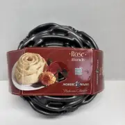 NORDIC WARE Vintage Rose Bundt 10 Cup Cast Aluminum Non Stick Cake Pan Gray NEW