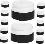 JUMPLAWN 12Pcs Tennis and Badminton Racket Grip Tape Non Slip Overgrip for Enhanced Comfort Sweat Absorbent and Durable Design Lightweight and Elastic for Activities