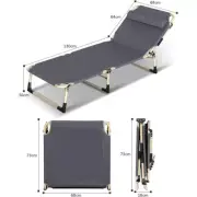 Adjustable Outdoor Folding Bed Reclining Sun Lounger Deck Camping Beach Chair Au
