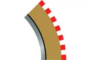 Scalextric C8228 Borders Tan Outer Radius - 45 Degrees, Large
