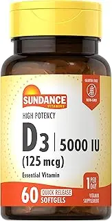 Sundance Vitamin D3 5000 IU Tablets, 60 Count