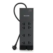 8-Outlet Home/Office Surge Protector w/Telephone Line + Extended Cord