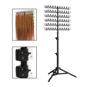 Hair Braiding Rack Lightweight Tripod Base Keep Neat and Tidy 2 Side Save Time