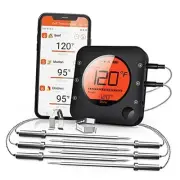 Bluetooth Meat Thermometer Wireless Meat Thermometer, Wireless 6 Probes Black