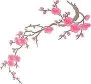 Beavorty 2pcs Embroidered Appliqué Patches Blossom Flower Lace Applique for Clothing DIY