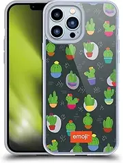 Head Case Designs Officially Licensed Emoji Pattern Cactus and Pineapple Gel Case [Military Grade Protection] Compatible with Apple iPhone 13 Pro Max