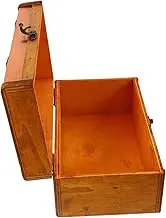 Angoily Retro Wooden Storage Chest Box Vintage Treasure Organizer with Lock for Jewelry Documents Keepsakes Classic Decorative Wood Design for Home Decor