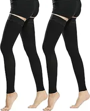 Evolyline 2 Pairs of Medical Compression Stockings for Men and Women, 20-30 mmHg, Class II Thigh Long Support Stockings, Compression Socks for Air Travel, Graduated Support for Varicose Veins