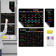 Magnetic Dry Erase Calendar for Refrigerator Monthly Planner Whiteboard Sheet