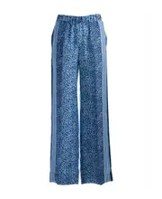 Leopard print casual pants XS Blue