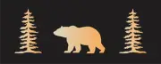 Bear 20" Stencil Lodge Pine Trees Outdoor Rustic Cabin Mountain DIY Signs Joanie