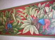 PET MONKEY - TROPICAL JUNGLE SETTING PREPASTED WALLPAPER BORDER #B742203