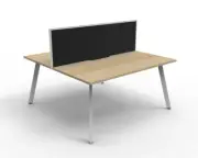 New RapidLine Eternity 2 Person Desk 1500mm (1500mm per person) Double Sided Met