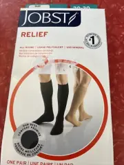 Jobst Relief Medical Compression Stockings Knee High 20-30mmHg Sz XL Black NIB
