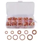 Essential Copper Washer Assortment of 100 Pieces for Home Improvement Tasks