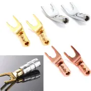 Banana Plugs 4mm Headphone Jack Speaker Cable Spade Connector solderless Copper