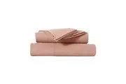 Kingtex Ultra-Soft Micro Flannel Sheet Set 40 cm Wall Rose Pink Queen