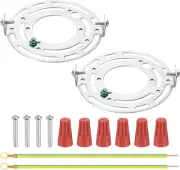 105Mm (4.13") Universal Light Fixture Mounting Bracket Kit, 2 Set Silver Tone Ce