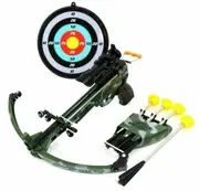 Kids Real Shooting Toy Camouflage Crossbow Archery Set Suction Arrows
