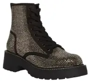 Madden Girl Womens Ankle Boots Size 6 Carra Pew Lug Sole Chunky Combat Shoes NEW