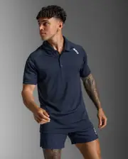 Aspire Polo, 2XU, M, Midnight/White, Male