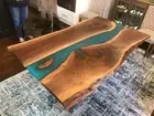 Resin Dining Table, Cafeteria Table Top, River Coffee Table , Epoxy Center Table