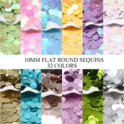 Flat Round Multi Color Sequins - Craft Sew Decor Paillette Loose Sequins 10g