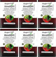 Shagun Gold Himalayan Herbal Henna Hair Color Brown, 20 g (Pack of 6)