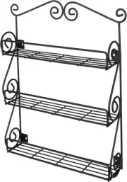 Spectrum Diversified Scroll Spice Wall Mount Rack, Beauty & Nail Polish