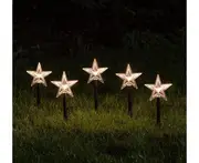 Solar Garden Lights Star Lights Outdoor Waterproof Stake Lights Solar Pathway Lights For Flowerbed, Walkway, Yard, Driveway Decor, 1 Mode