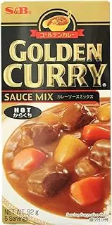 S&B Hot Golden Curry Sauce Mix, 92 g