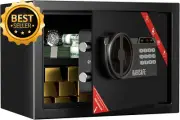 Home Safe 1.0 Cu Ft Security Lock Box Sensor Light Double Keypad for Jewelry