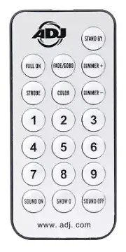 American DJ ADJ UC IR Universal Infrared Remote For ADJ Lighting Fixtures