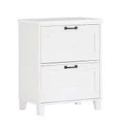 Nonu Wooden 2-Drawer Filling Cabinet Home Office Storage White Oak