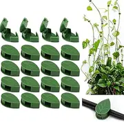 60 Pcs Invisible Plant Climbing Wall Fixture Clips,Hanging Plant Clips,Self-Adhesive Hook Plant Vine Traction for Indoor Outdoor Green Leaf Simulation for Garden Wall Clip Decoration