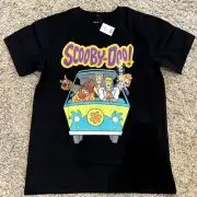 Scooby Doo Shirt Black Scooby Doo Mystery Van Movies Graphic Tee Unisex Youth Lg