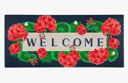 Geraniums Welcome Textured Sassafras Switch Mat