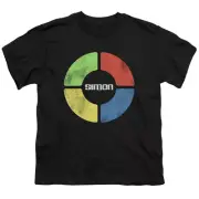 Simon Kids T-Shirt Vintage Game Board Black Tee