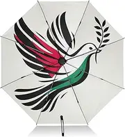 [RPLIFE] Compact Umbrella, Lightweight Portable Automatic Open/close Umbrella for Women, Travel Umbrellas for Rain, Wind and Sun, Palestine Flag Peace Symbol
